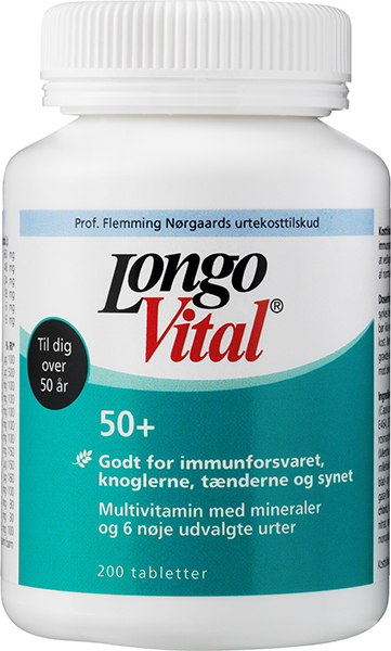 Longo Vital 50+ 200 Tabletter - LongoVital - Billigmedicin.dk