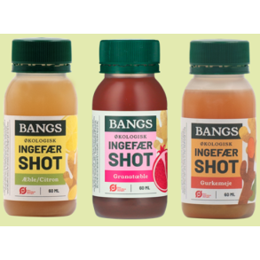  Bangs �KOLOGISK ingef�r shot gurkemeje 60 ML