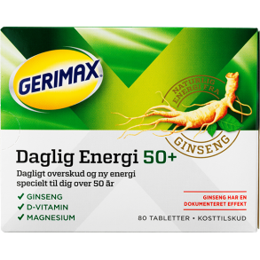 Gerimax Daglig Energi 50+ 80 tabletter