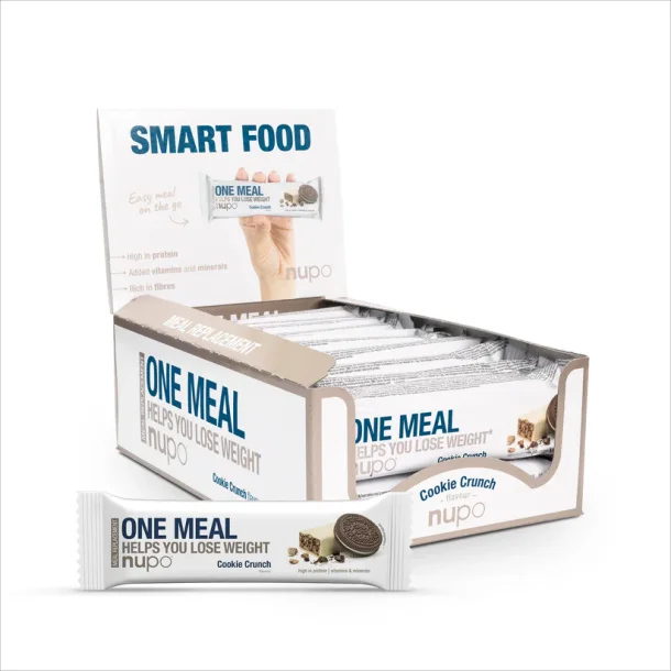 Nupo One Meal Bar – Cookie Crunch, 15 måltider.