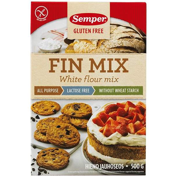Semper Hvid fin brødmix Glutenfri 500 Semper - Billigmedicin.dk