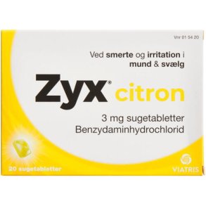 Zyx citron 20 sugetabletter