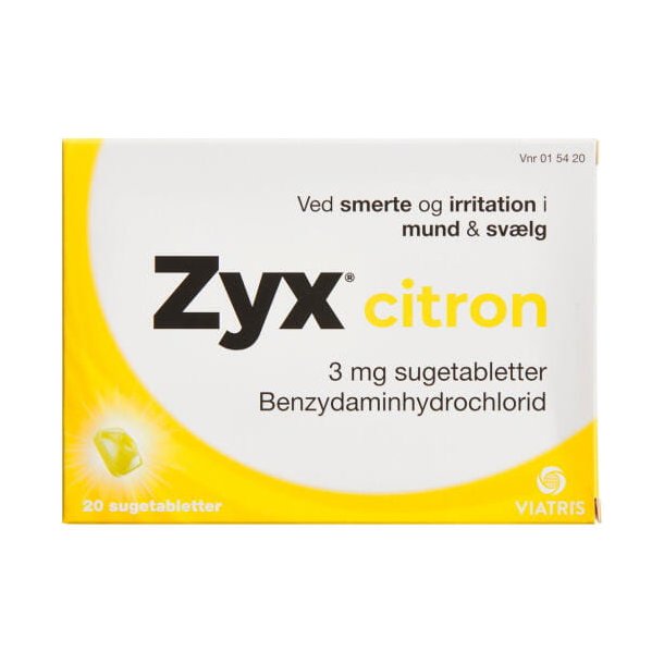 Zyx citron 20 sugetabletter
