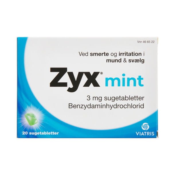 Zyx mint 20 sugetabletter