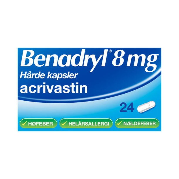 Benadryl 8 mg. 24 stk.