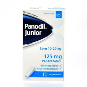 Panodil Junior suppositorier 125 mg 10 stk